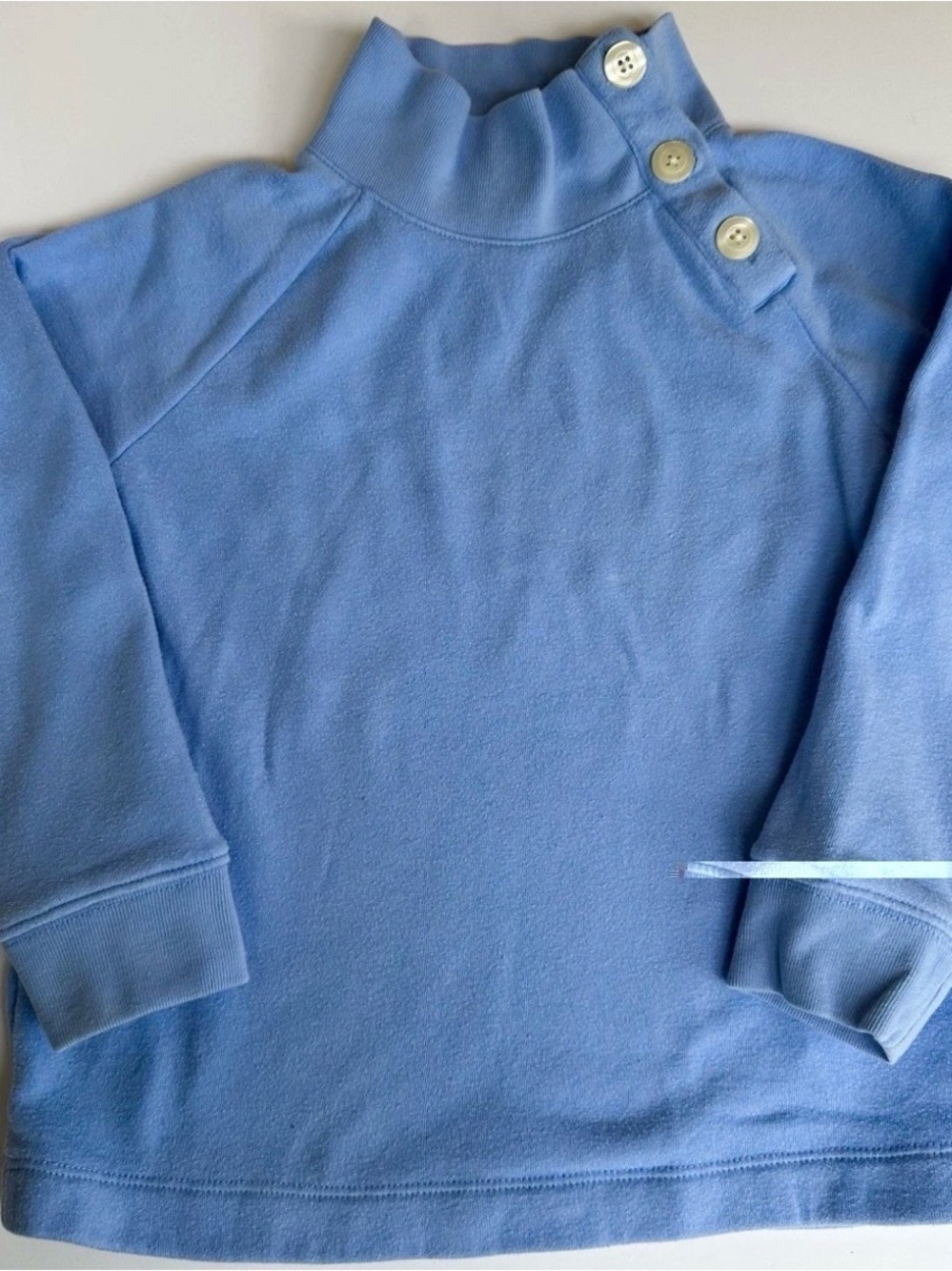 Crewcuts Girls Blue Mock Neck Pullover Sweater Fleece Long Sleeve 6-7